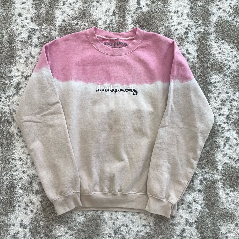 Ariana Grande Pink and Cream Colorblock Hoodie